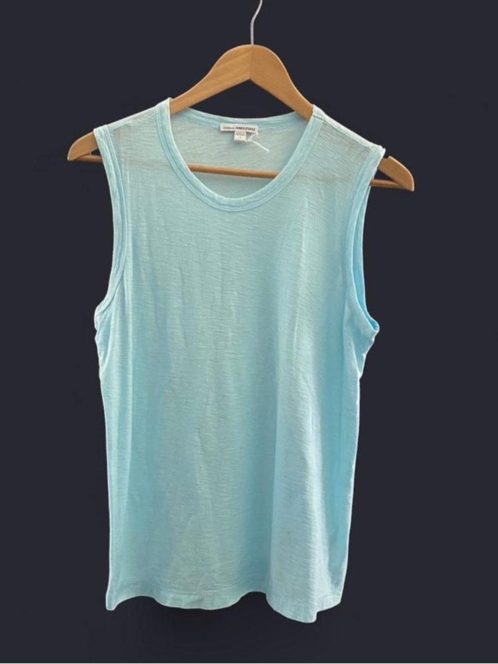 James Perse Pale Blue Slub Sleeveless Tank Top